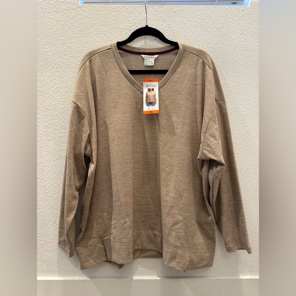 NWT - Boston Traders pullover long sleeve v neck top